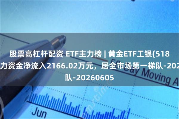 股票高杠杆配资 ETF主力榜 | 黄金ETF工银(518660)主力资金净流入2166.02万元，居全市场第一梯队-20260605