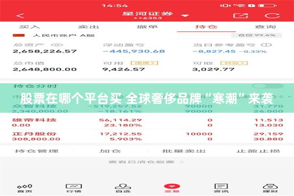 股票在哪个平台买 全球奢侈品牌“寒潮”来袭